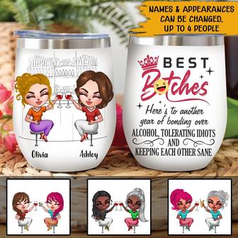 Bestie Wine Tumbler Best Bitches Custom - Gift for Friends - Thegiftio UK