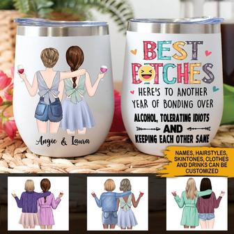 Bestie Custom Wine Tumbler - Gift for Best Friends - Thegiftio UK