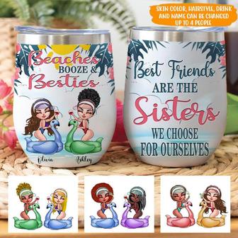 Bestie Custom Wine Tumbler - Gift for Best Friends - Thegiftio UK