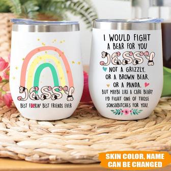 Best Fuckin Best Friends Ever Custom Wine Tumbler - Gift - Thegiftio UK