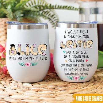Best Fuckin Bestie Custom Wine Tumbler - Gift for Besties - Thegiftio UK