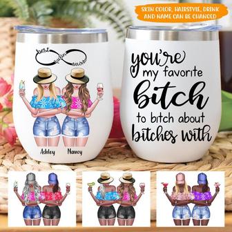 Bestie Custom Wine Tumbler - Gift for Best Friends - Thegiftio UK