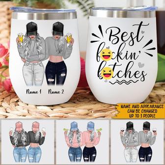 Best Fucking Bitches Custom Wine Tumbler - Gift for Besties - Thegiftio UK