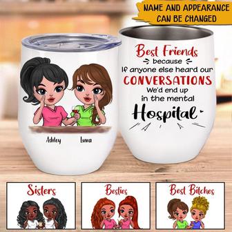 Bestie Wine Tumbler Custom - Gift for Best Friends - Thegiftio UK