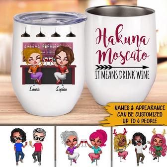 Hakuna Moscato Custom Wine Tumbler - Gift for Wine Lovers - Thegiftio UK
