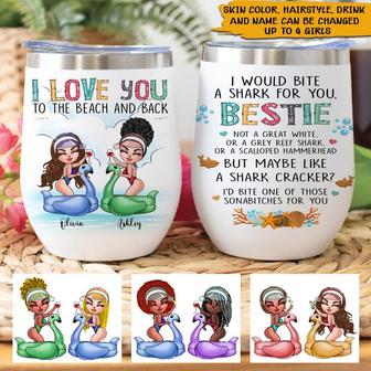 I Love You To The Beach Custom Tumbler - Gift for Bestie - Thegiftio UK