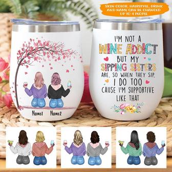 Bestie Wine Tumbler Custom Gift for Sisters - Birthday Gift - Thegiftio UK