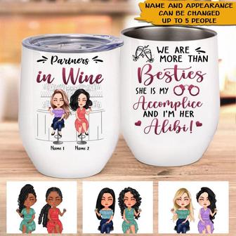 Partners In Wine Custom Tumbler - Gift for Besties - Thegiftio UK
