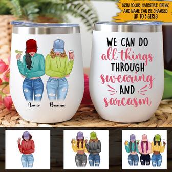 Bestie Custom Wine Tumbler - Gift for Best Friends - Thegiftio UK
