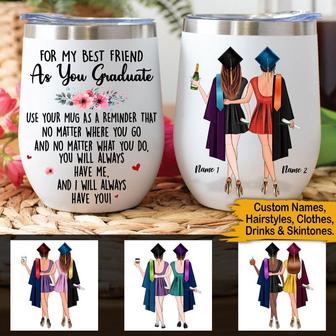 Bestie Graduation Custom Wine Mug - Gift for Best Friend - Thegiftio UK