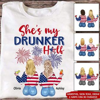 Bestie Independence Day Custom T-Shirt - Gift for Bestie - Thegiftio UK