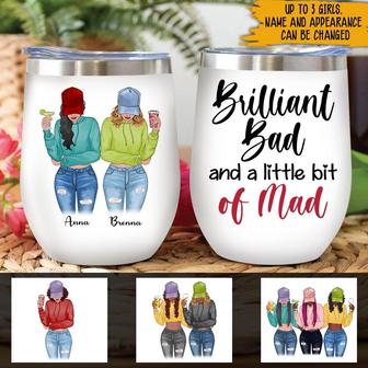 Bestie Matching Custom Wine Tumbler - Gift for Best Friends - Thegiftio UK