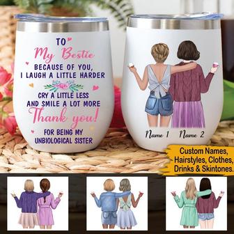 Bestie Sibling Personalized Wine Mug - Gift for Bestie - Thegiftio UK