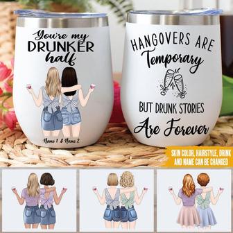 Bestie Sister Personalized Wine Tumbler - Gift for Sisters - Thegiftio UK