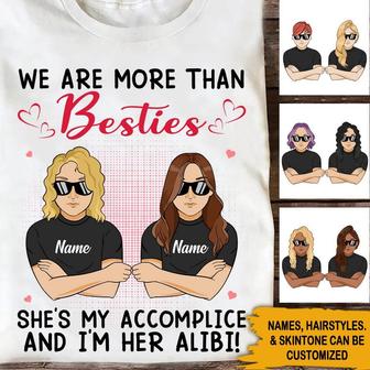 Bestie Sisters Personalized T-Shirt - Gift for Best Friends - Thegiftio UK