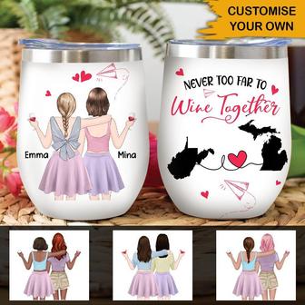 Bestie US Personalized Wine Tumbler - Gift for Best Friends - Thegiftio UK