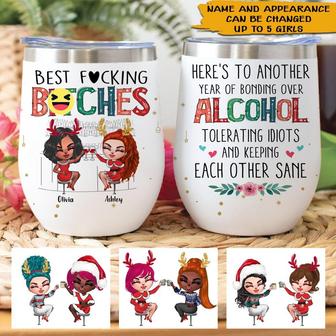 Besties Custom Wine Tumbler - Gift for Best Friends - Thegiftio UK
