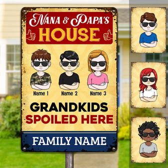 Personalized Metal Sign for Grandma and Grandpa - Thegiftio UK