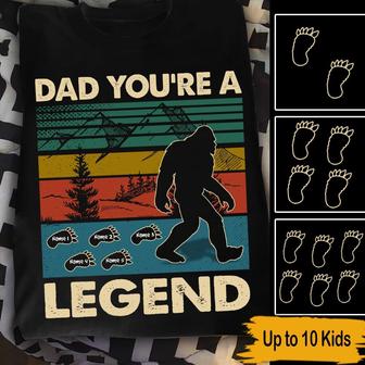 Bigfoot Father's Day Custom T Shirt - Gift for Dad - Thegiftio UK