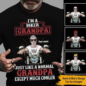 I'm A Biker Grandpa Custom T-Shirt - Gift for Biker Dads - Thegiftio UK