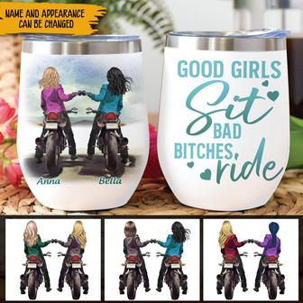 Biker Friends Custom Wine Tumbler - Gift for Biker Girls - Thegiftio UK