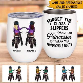 Biker Girls Custom Wine Tumbler - Gift for Biker Women - Thegiftio UK