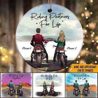Bikers Riding Partners For Life Personalized Ornament - Gift - Thegiftio UK