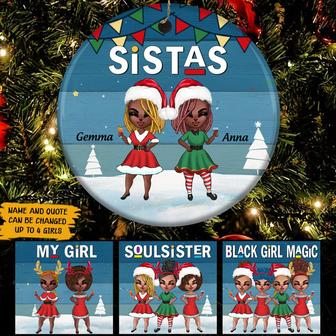 Black Bestie Personalized Ornament - Gift for Besties - Thegiftio UK