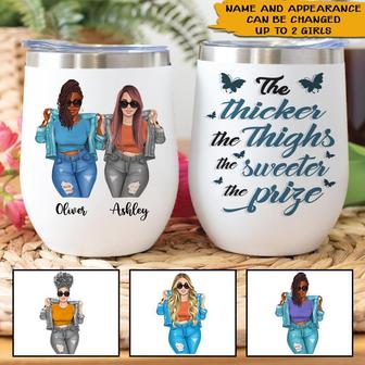 Black Chubby Personalized Wine Tumbler - Gift for Friends - Thegiftio UK