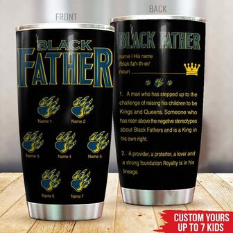 Black Father Personalized Tumbler - Perfect Gift for Dad - Thegiftio UK