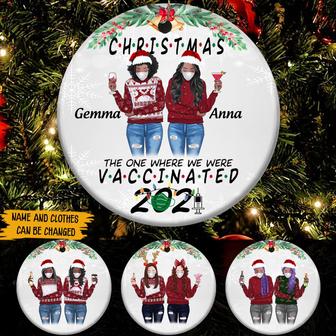 Black Girl Custom Circle Ornament - Christmas Gift - Thegiftio UK