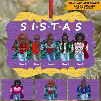 Black Girl Sistas Christmas Custom Ornament - Friend Gift - Thegiftio UK