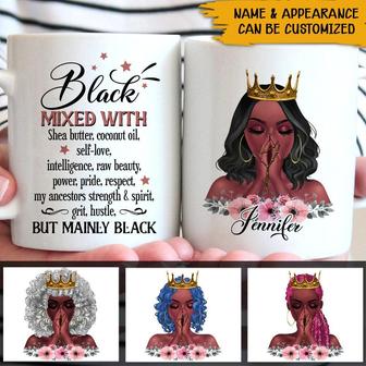 Black Woman Melanin Custom Mug - Personalized Gift - Thegiftio UK