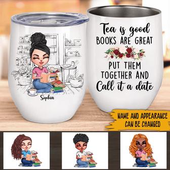 Wine Is Good Books Are Great Personalized Wine Tumbler - Thegiftio UK
