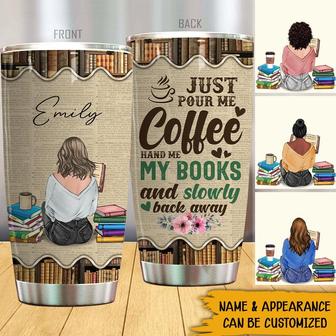 Just Pour Me Coffee Custom Tumbler - Gift for Book Lovers - Thegiftio UK