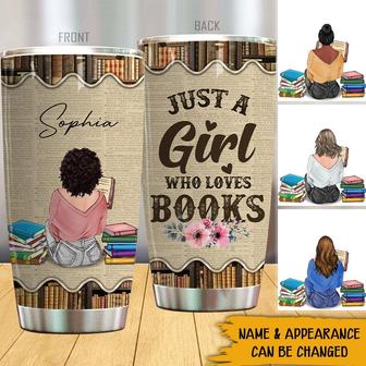 Just A Girl Who Loves Books Custom Tumbler - Thegiftio UK