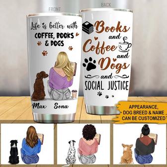 Book Dog Lovers Custom Tumbler - Gift for Dog Lovers - Thegiftio UK