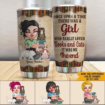 Book Lover Personalized Tumbler - Gift for Cat Mom - Thegiftio UK