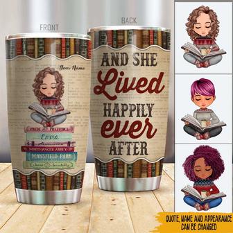 A Girl Who Loves Books Custom Tumbler - Gift for Book Lovers - Thegiftio UK