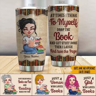 Drop The Book Custom Tumbler - Gift for Book Lovers - Thegiftio UK