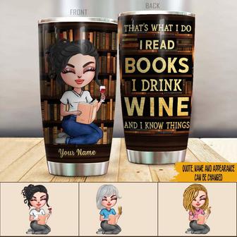 That's What I Do I Read I Drink Custom Tumbler - Thegiftio UK