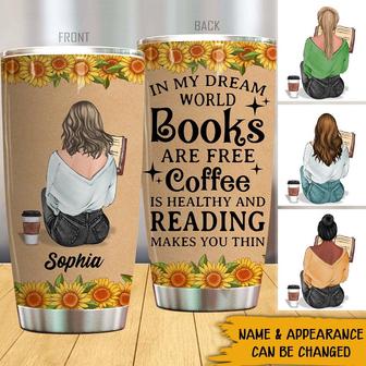 In My Dream World Custom Wine Tumbler - Gift for Book Lovers - Thegiftio UK
