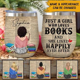 Book Lovers Personalized Wine Tumbler - Gift for Readers - Thegiftio UK
