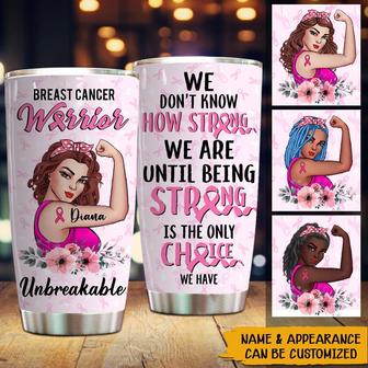 Breast Cancer Awareness Custom Tumbler - Gift for Warriors - Thegiftio UK