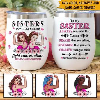 Breast Cancer Awareness Month Custom Wine Tumbler - Gift - Thegiftio UK