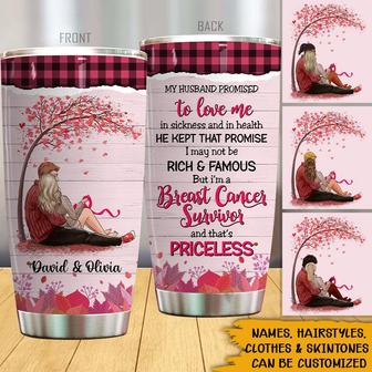 Breast Cancer Custom Tumbler - Gift for My Husband - Thegiftio UK