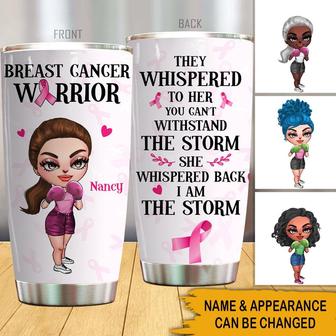 Breast Cancer Warrior Personalized Tumbler - Gift for Her - Thegiftio UK