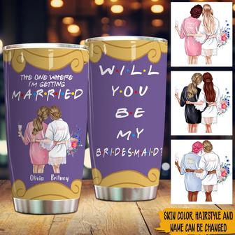 Will You Be My Bridesmaid Custom Tumbler - Bridesmaid Gift - Thegiftio UK