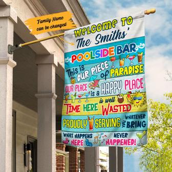 Personalized Pool Bar Garden Flag for Homeowners - Thegiftio UK