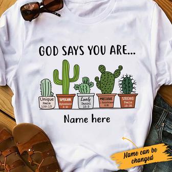 Personalized God Says You Are Plant T Shirt - Thegiftio UK